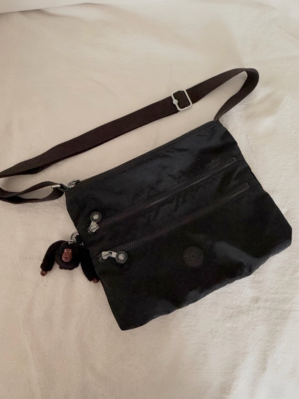 Kipling Medium Black Crossbody Bag with Pockets